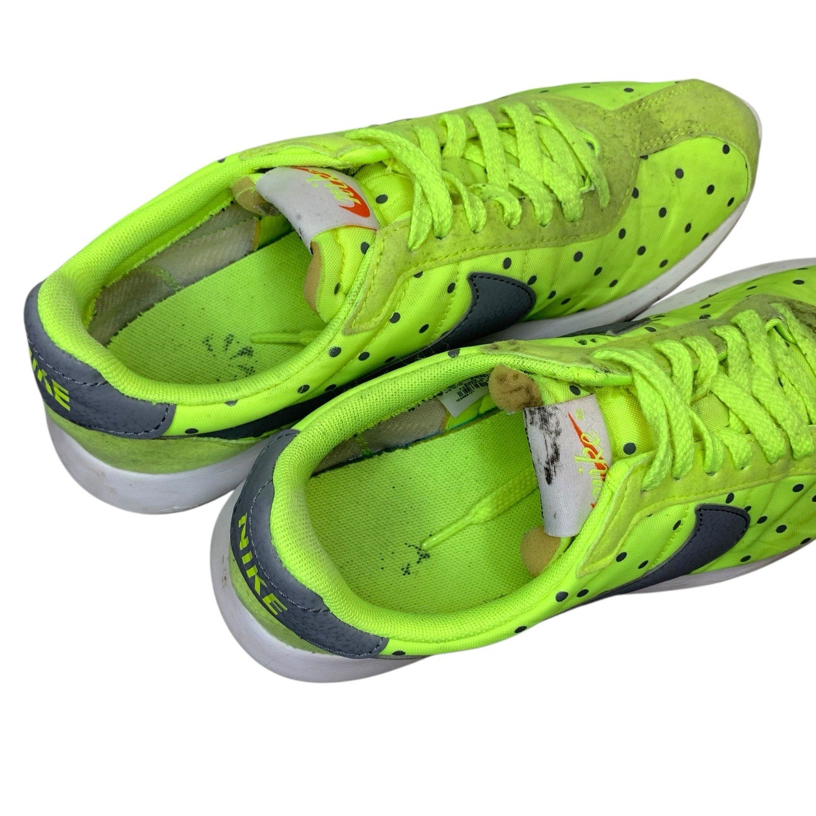 Nike Roshe Run 810861-701 Womens UK 7 Volt Green Polka Dot Trainers Running Trainers by TheVoyageBird