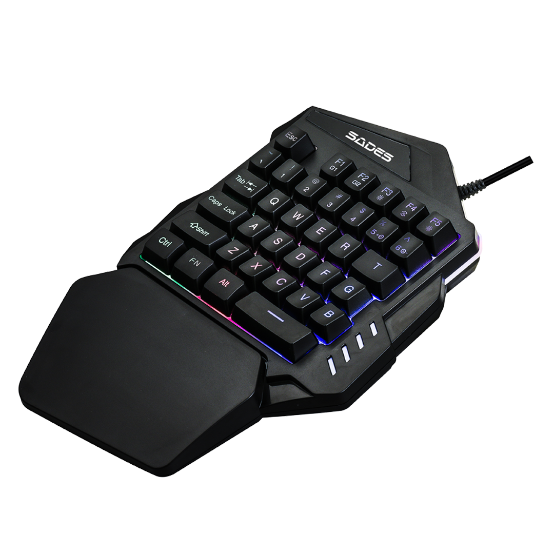 One Handed Gaming Keyboard Revolver Single Hand Anti Ghosting Keys - SADES TS36 Keyboards & Keypads by TheVoyageBird