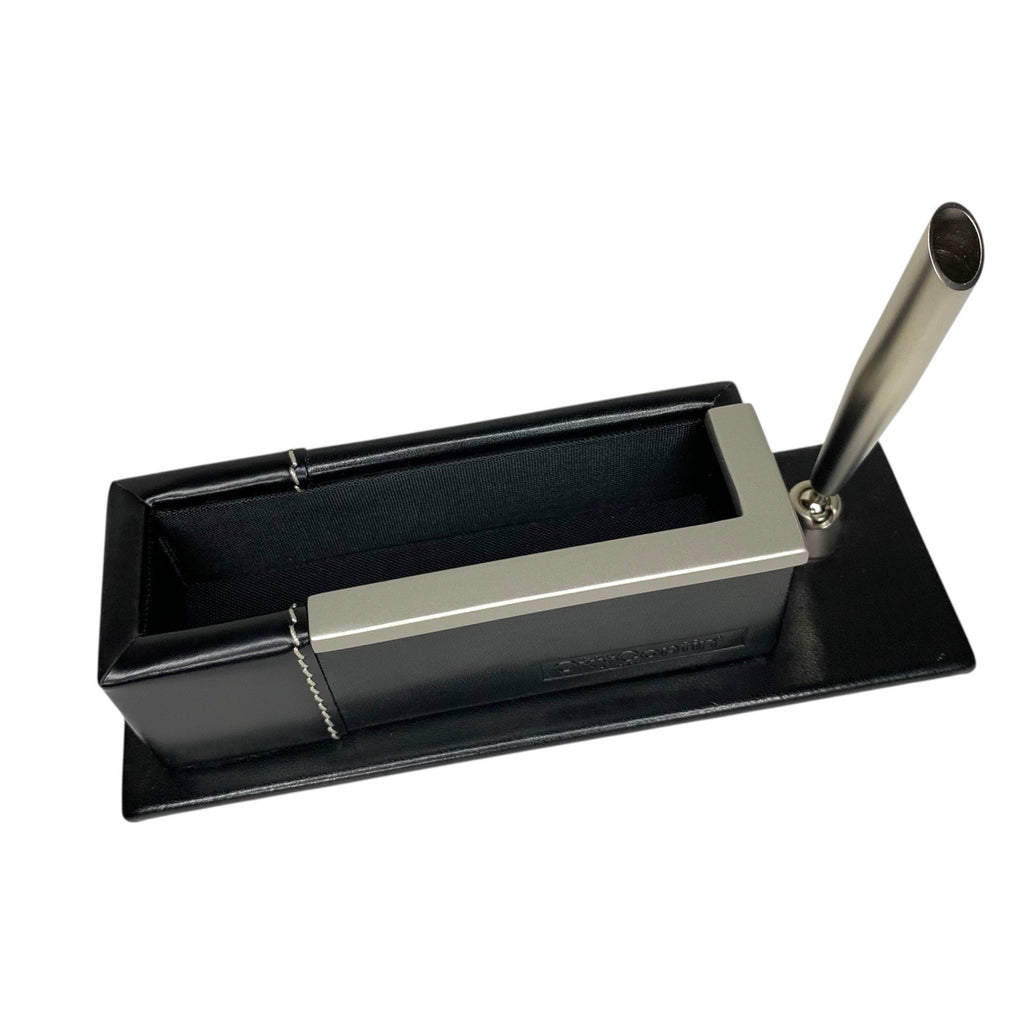 OxyContin Leather Pen Holder – Rare Pharma Rep Branded Desk Storage Promo Item Chemist Advertising by TheVoyageBird