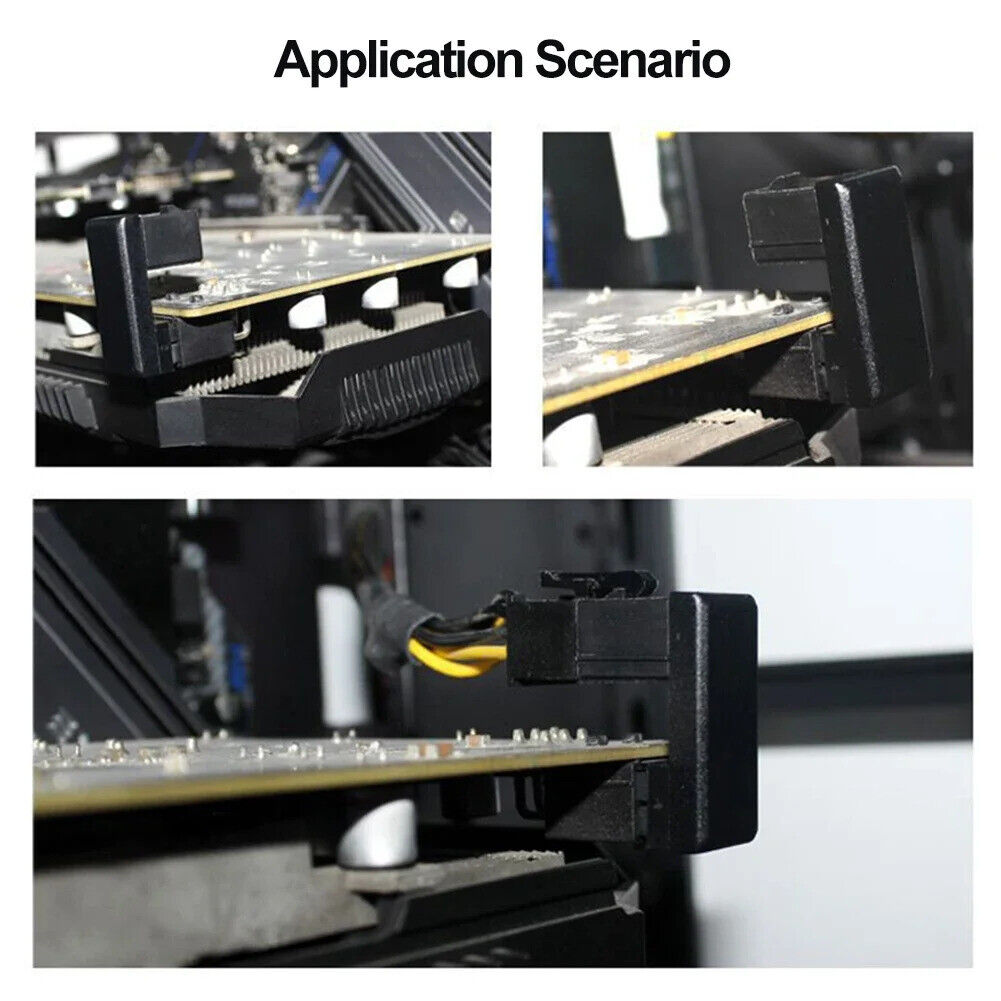 PCI-E Graphics Card Power Supply Adapter 180° 6Pin 8Pin PCIe Angled Turn Cable Power Cables & Connectors by TheVoyageBird