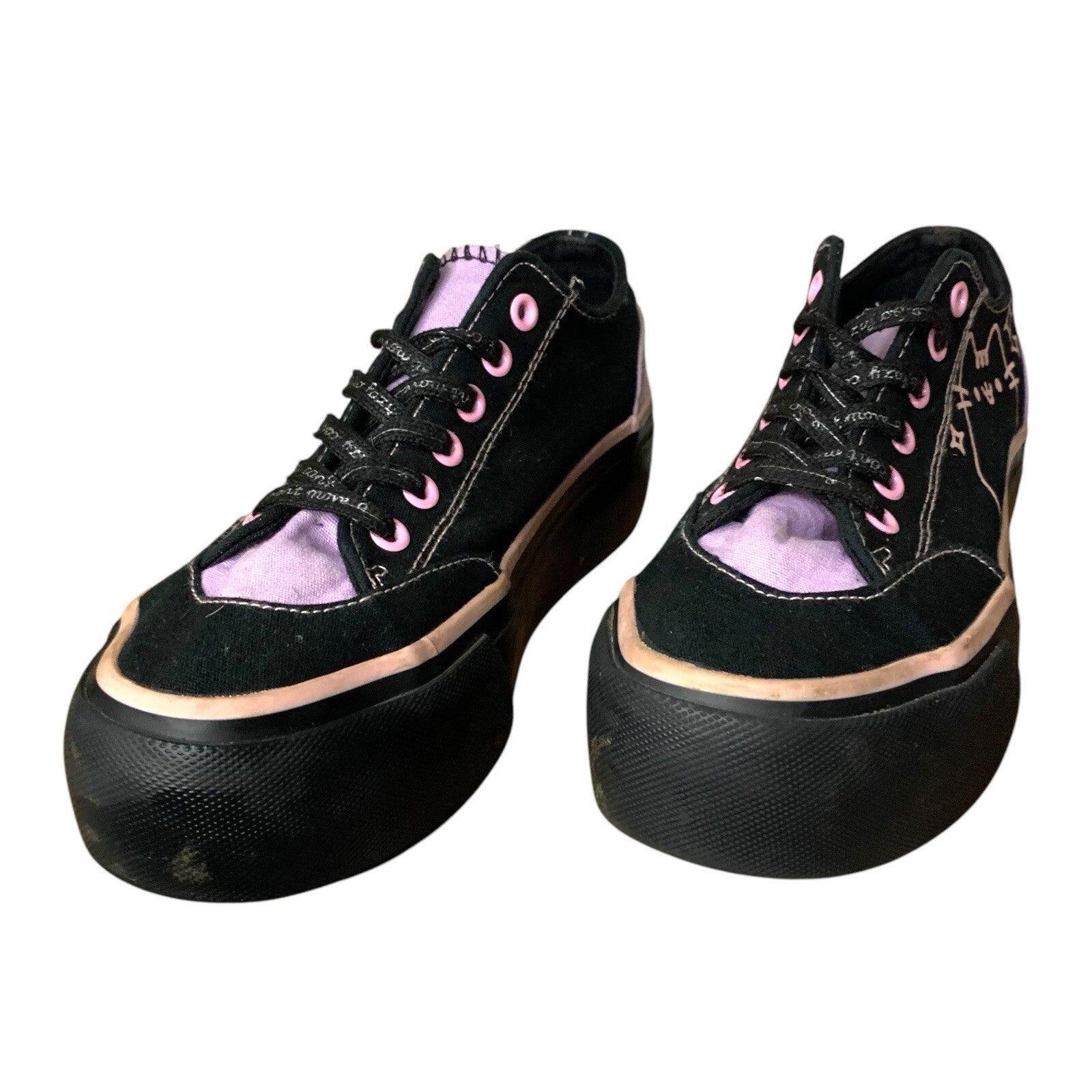 Pusheen Platform Canvas Shoes Trainers Sneakers Size 3 from EMP Flats by TheVoyageBird