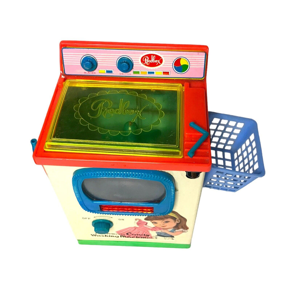 Retro Redbox Candy Home Washing Machine Tinplate Battery Operated Wind Up Washing Machine & Dryer Parts by TheVoyageBird