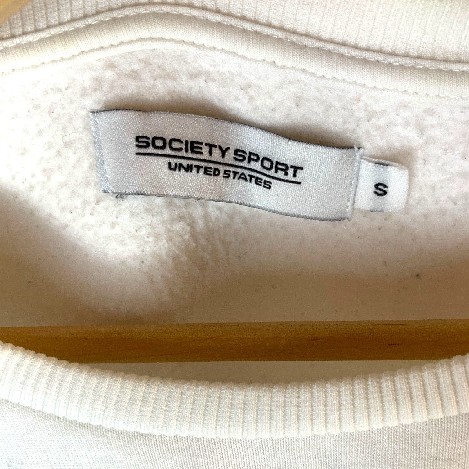 Society Sport USA White Jumper – Long Sleeve Pullover – Flags Print – Size S T-Shirts by TheVoyageBird