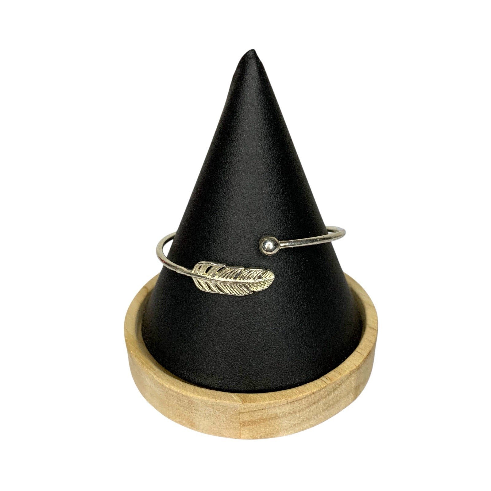 Sterling Silver 925 Feather Swirl Cuff Bangle Bracelet Bracelets by TheVoyageBird