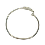 Sterling Silver 925 Feather Swirl Cuff Bangle Bracelet Bracelets by TheVoyageBird