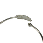 Sterling Silver 925 Feather Swirl Cuff Bangle Bracelet Bracelets by TheVoyageBird