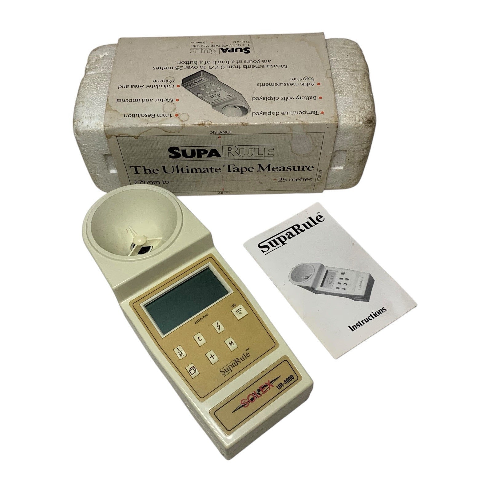 Suparule Solex UR-4000 Ultimate Tape Measure Measuring Device 271mm to 25m Other Surveying Equipment by TheVoyageBird