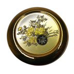 The Art of Chokin Trinket Box with Flower Engravings & Edged 24KT Gold - Japan Decorative Boxes by TheVoyageBird