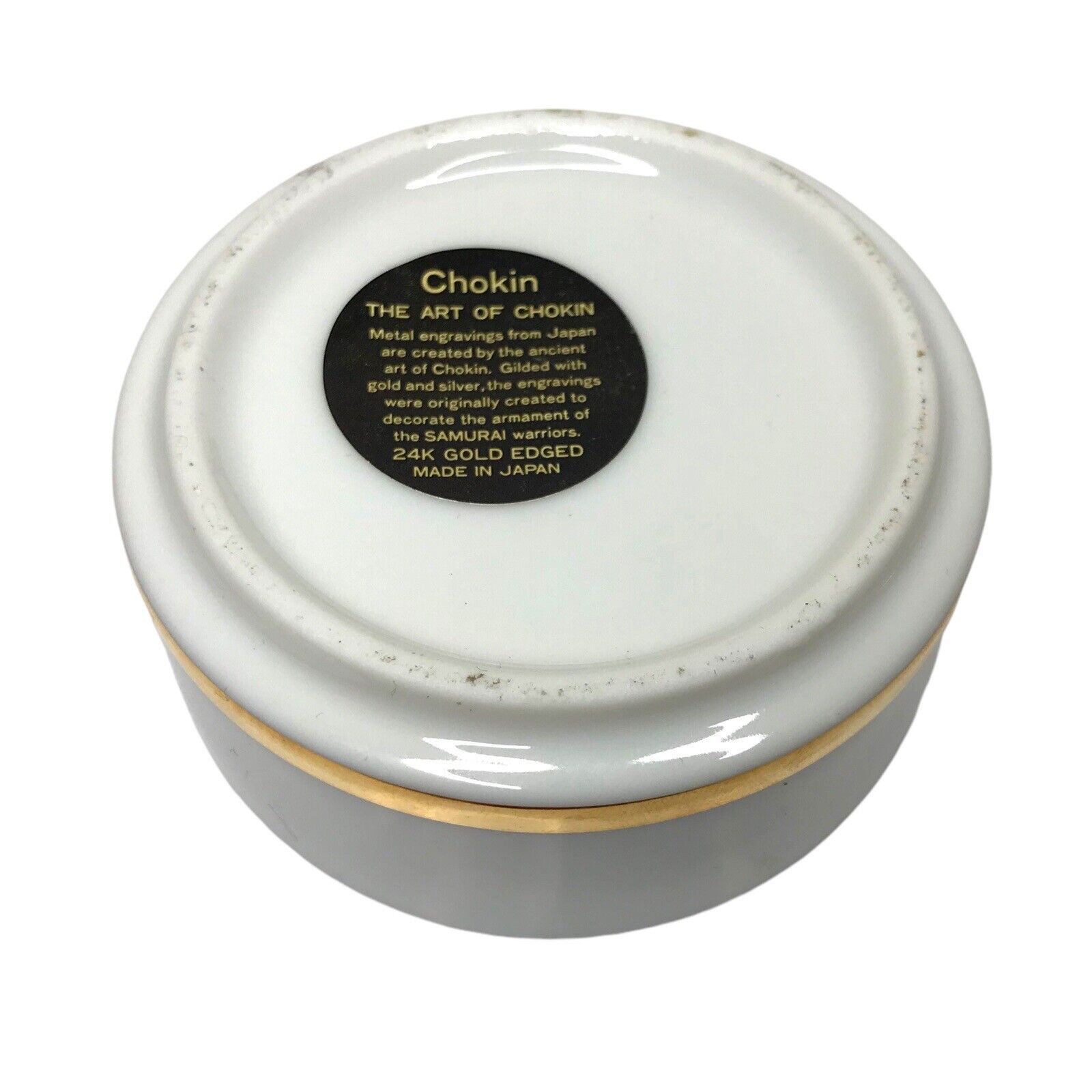 The Art of Chokin Trinket Box with Flower Engravings & Edged 24KT Gold - Japan Decorative Boxes by TheVoyageBird