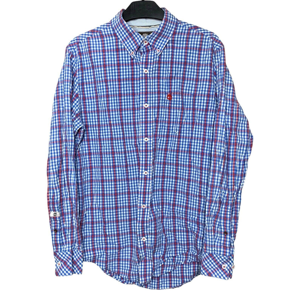 Timberland Earthkeepers Checked Shirt | Regular Fit | Blue Red White | Size XS Casual Shirts & Tops by TheVoyageBird
