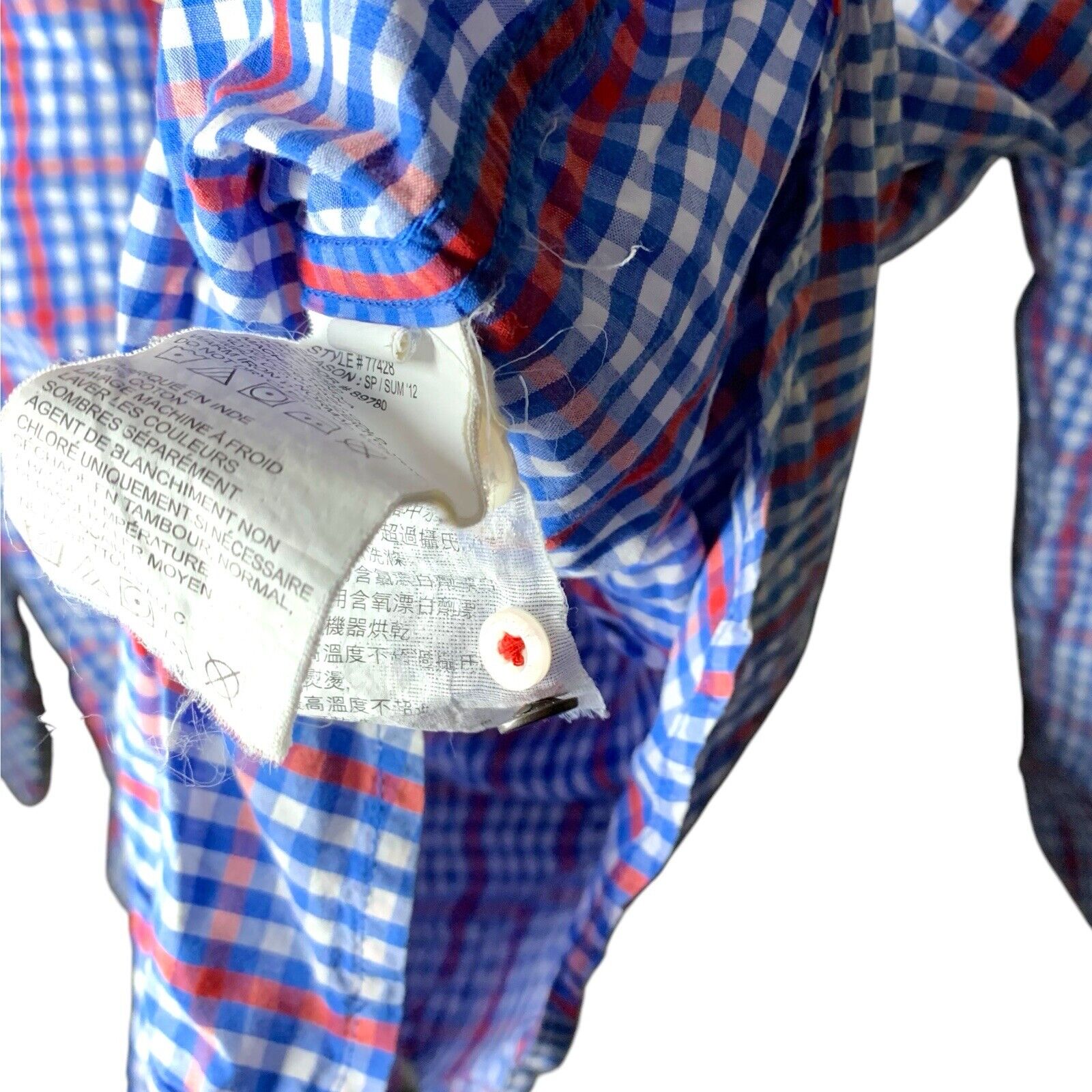 Timberland Earthkeepers Checked Shirt | Regular Fit | Blue Red White | Size XS Casual Shirts & Tops by TheVoyageBird