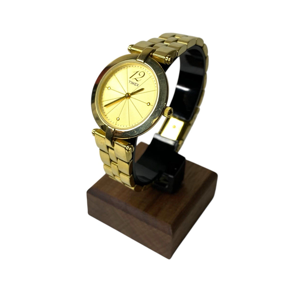 Timex Greenwich T2P548 Women’s Gold Tone Quartz Dress Wristwatch Vintage Style Wristwatches by TheVoyageBird