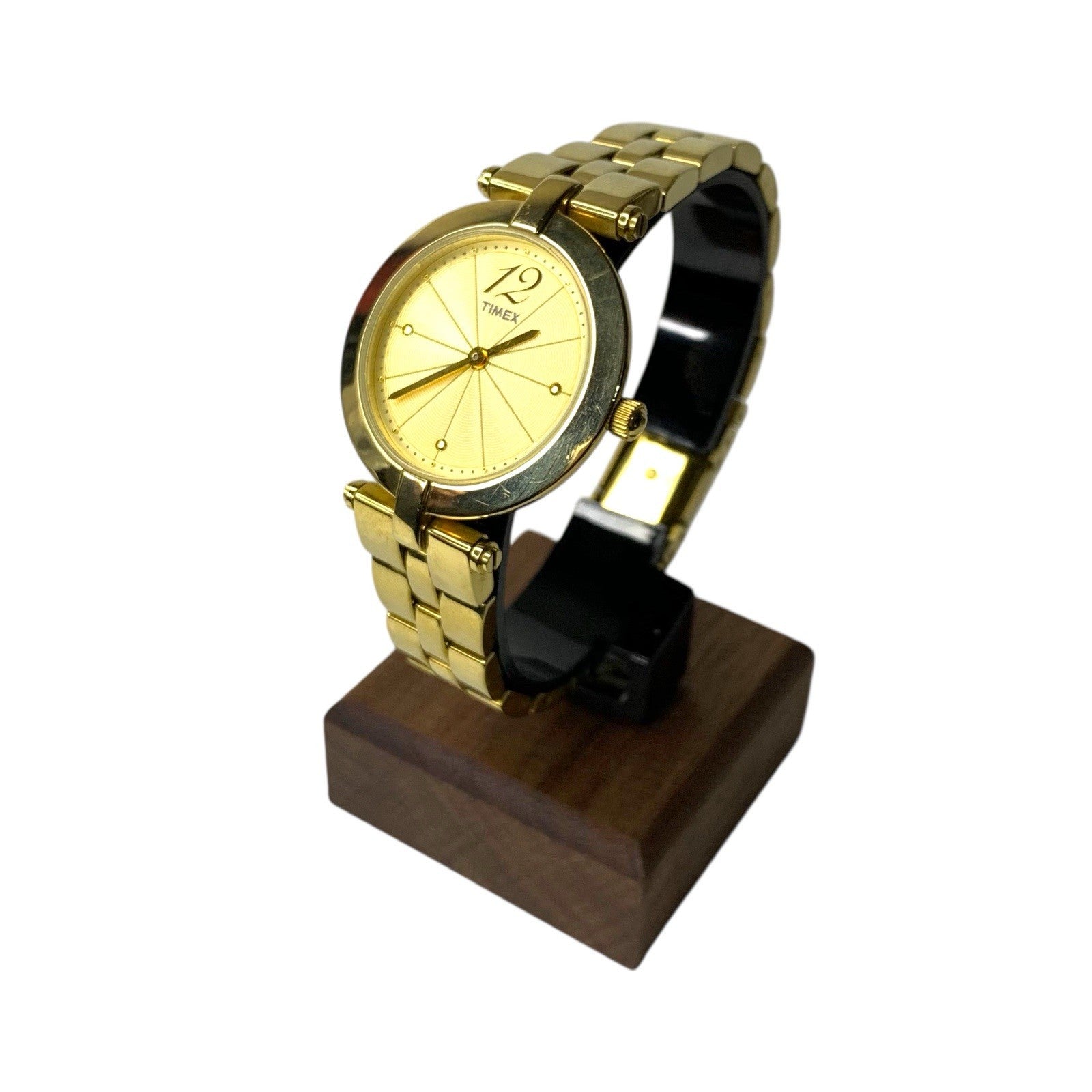 Timex Greenwich T2P548 Women’s Gold Tone Quartz Dress Wristwatch Vintage Style Wristwatches by TheVoyageBird