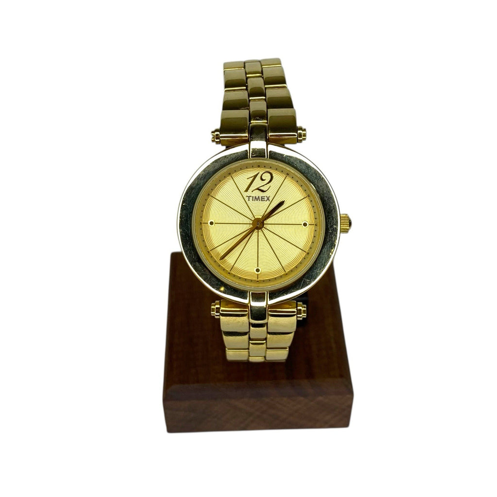 Timex Greenwich T2P548 Women’s Gold Tone Quartz Dress Wristwatch Vintage Style Wristwatches by TheVoyageBird