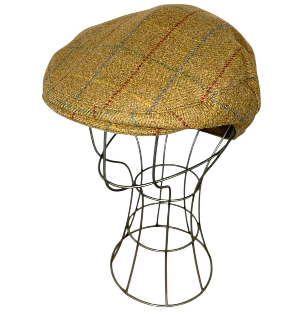 Tweedmill Cap British Made Size 7 Beige Plaid Tweed Adult Flat Cap Country Style Hats by TheVoyageBird
