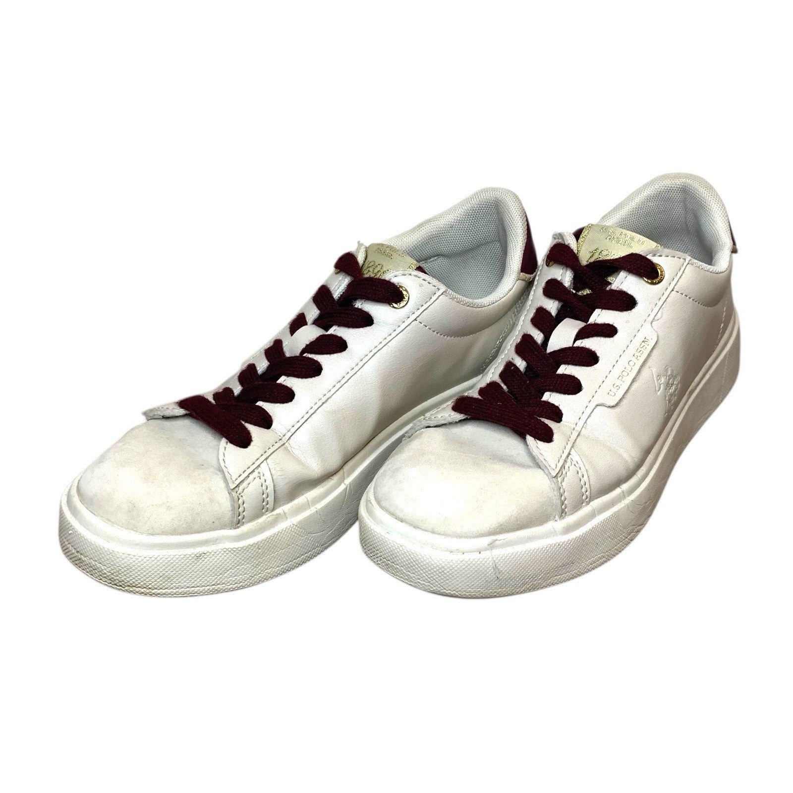 U.S. Polo Assn. Womens White Trainers UK 4.5–5 – Casual Sneakers – Used Clean Trainers by TheVoyageBird