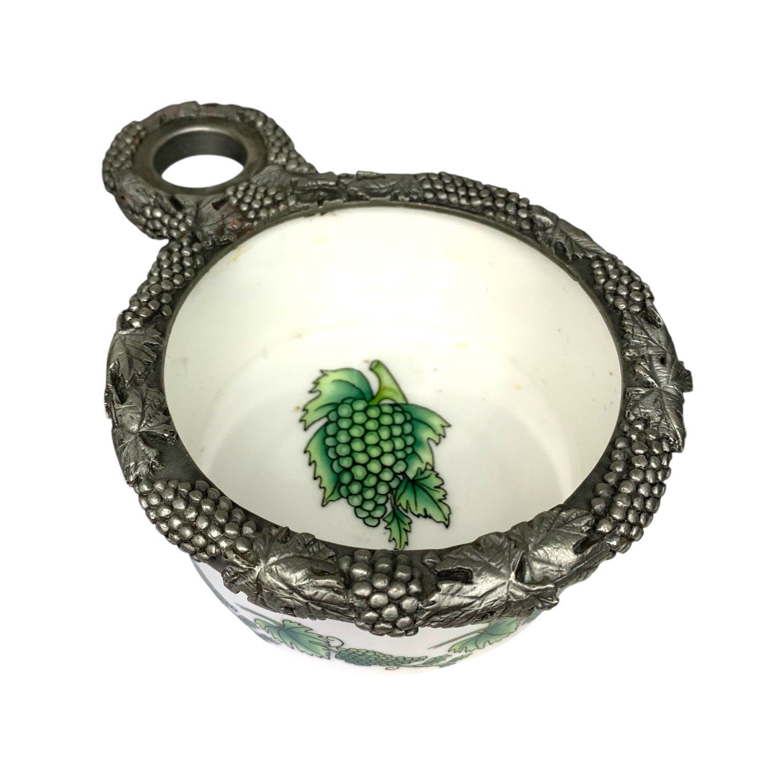 VINEYARD Brimstone Fine China Wine Bottle Holder & Bottle Stopper Grape Design Wine Bags, Boxes & Carriers by TheVoyageBird