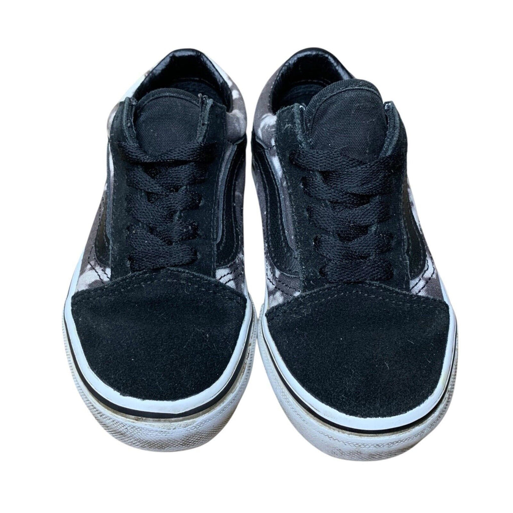 Vans Old Skool Canvas Sneakers | Kids Black & White Low Tops | UK 11 EUR 28 Unisex Kids' Shoes by TheVoyageBird