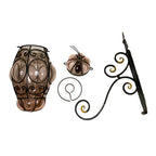 Venetian Murano Pink Glass Pendant Light - Vintage Wrought Iron Cage Italian Lighting UK Chandeliers, Sconces & Lighting Fixtures by TheVoyageBird