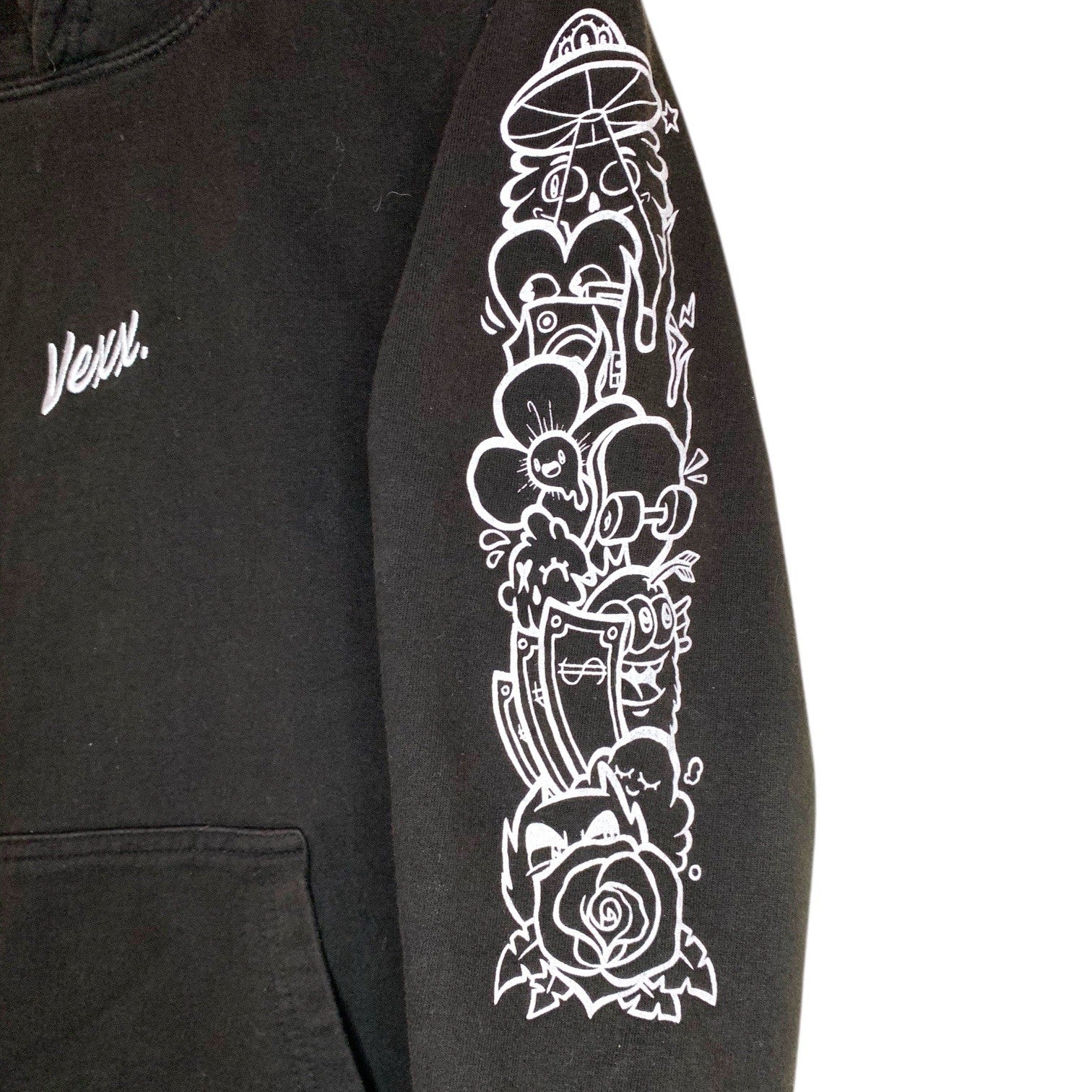 Vexx YouTuber Unisex Black Pullover Hoodie Jumper - Size S Hoodies & Sweatshirts by TheVoyageBird