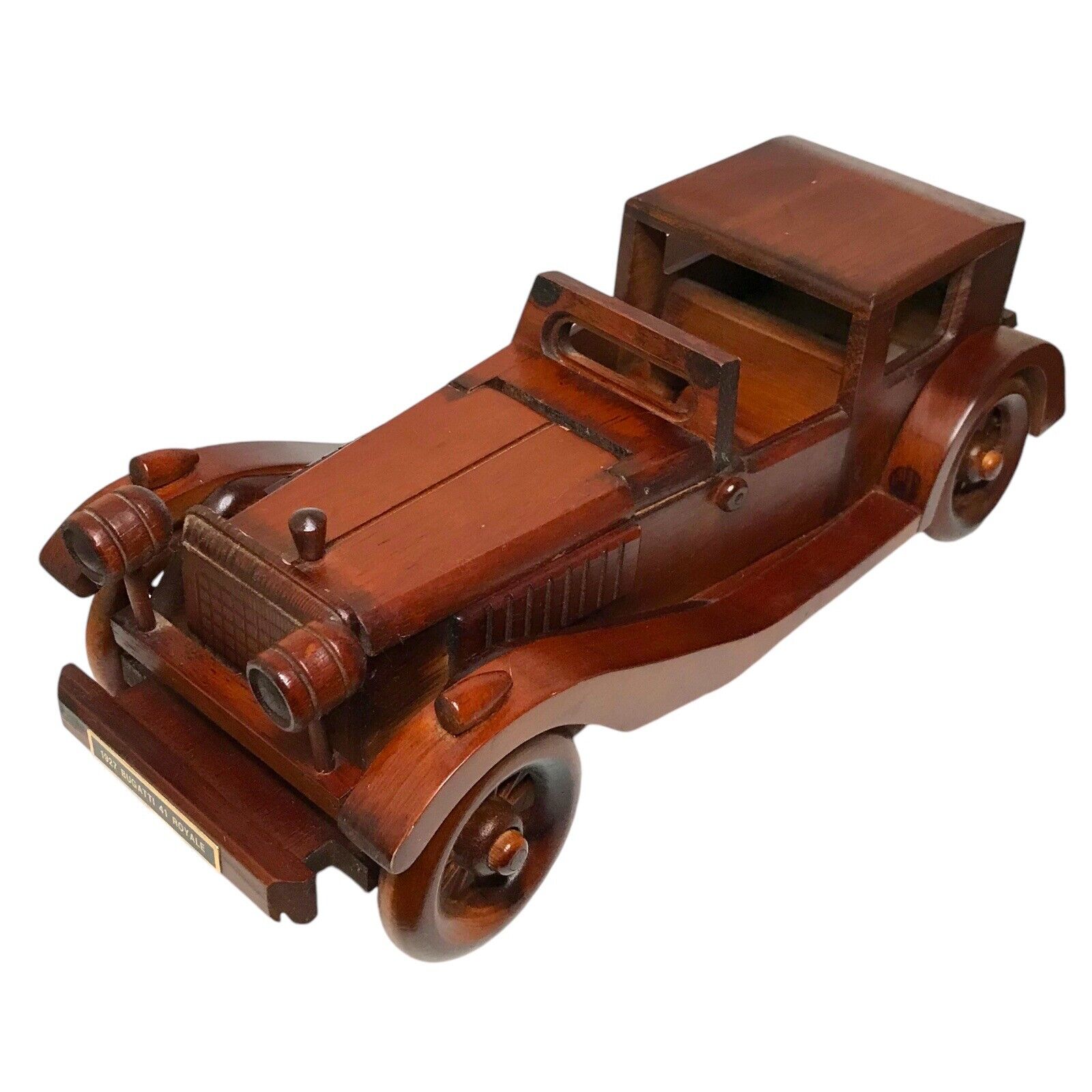 Vintage 1927 Bugatti 41 Royale Wooden Classic Car Model | Decorative Storage | Handmade | Unique Display Piece Automobilia by TheVoyageBird