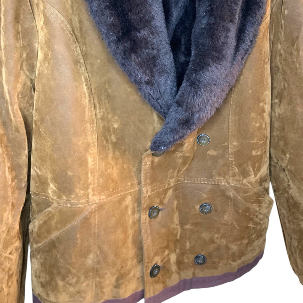 Vintage 1990s Confection Vicor Brown Fur Coat Made in Italy Rockabilly Style XXL Coats & Jackets by TheVoyageBird