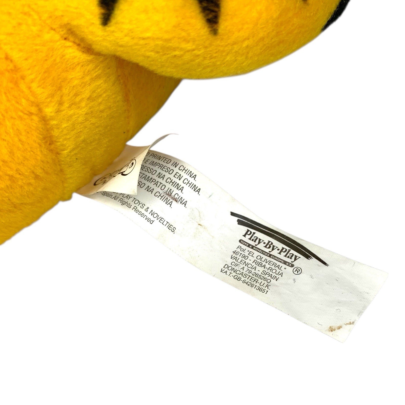 Vintage 2000 Garfield Plush Toy by Play-By-Play – Sitting Pose, Orange Cat, 12" Soft Toys by TheVoyageBird