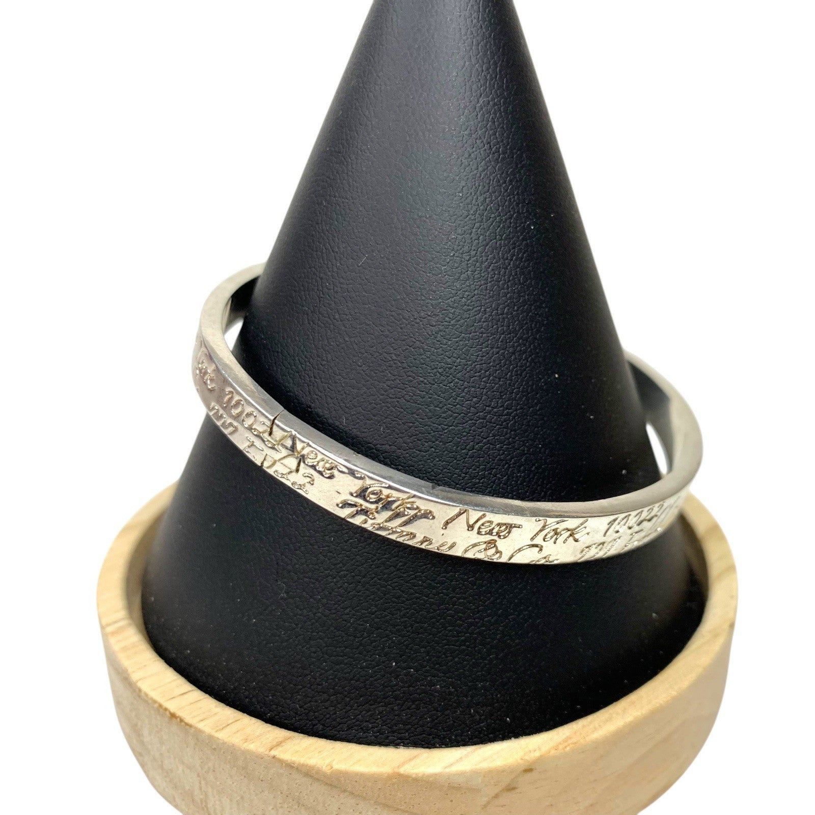 Vintage 2005 Tiffany & Co 925 Sterling Silver Notes Bracelet Bangle New York Fine Charms & Charm Bracelets by TheVoyageBird