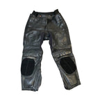 Vintage 80s Belstaff Ladies Leather Motorcycle Trousers UK 14 Black Biker Pants Trousers by TheVoyageBird