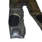 Vintage 80s Belstaff Ladies Leather Motorcycle Trousers UK 14 Black Biker Pants Trousers by TheVoyageBird