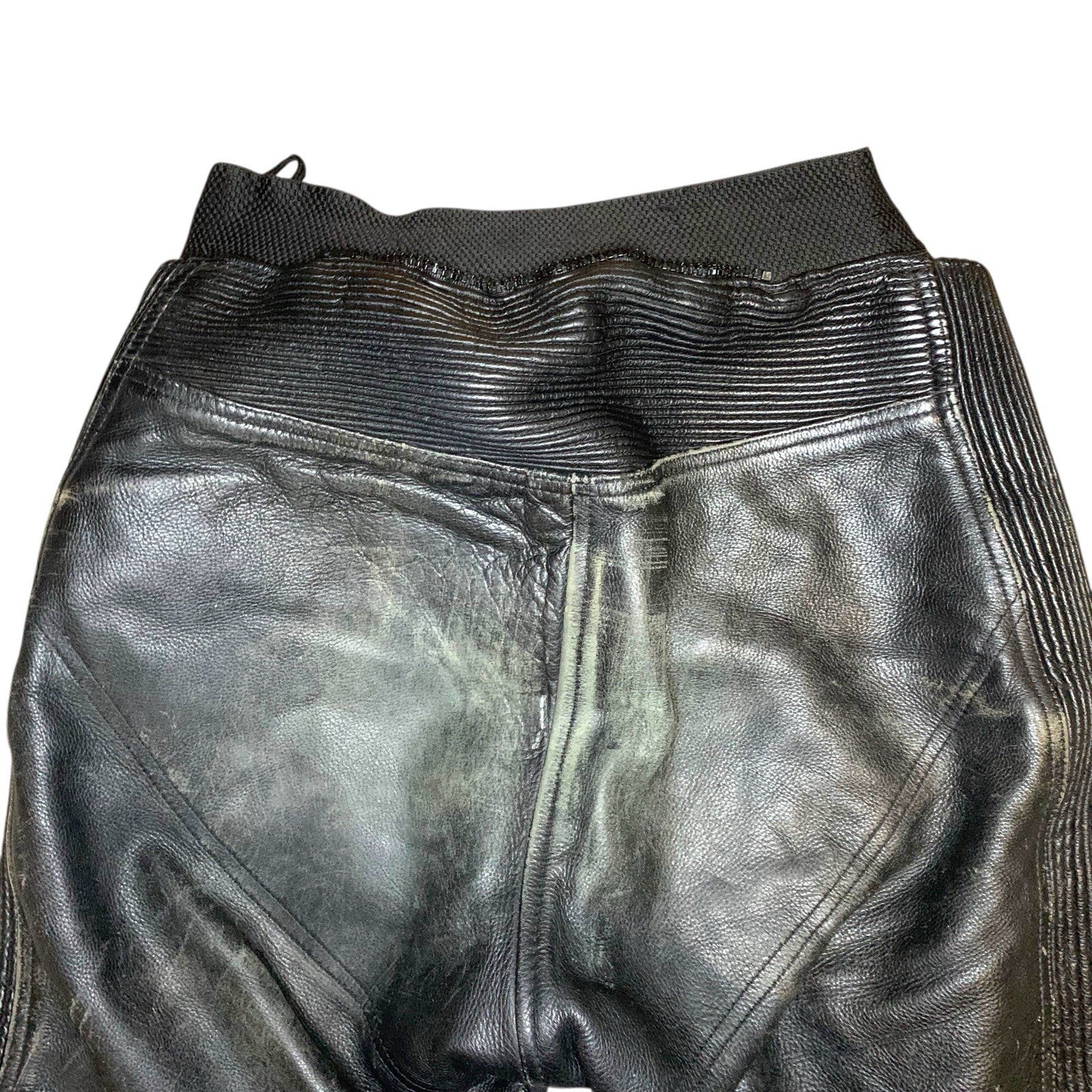 Vintage 80s Belstaff Ladies Leather Motorcycle Trousers UK 14 Black Biker Pants Trousers by TheVoyageBird