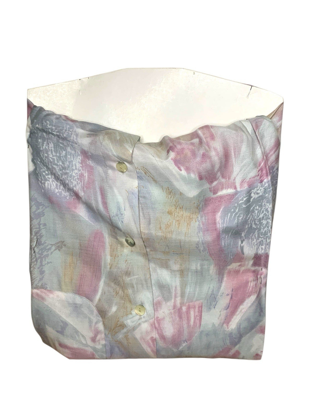 Vintage 90's Rudnick Light Blue Pink Patterned Short Sleeve Cotton Shirt Size S Casual Shirts & Tops by TheVoyageBird