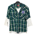 Vintage 90s/Y2K Dickies 2-Layer Green Check Long Sleeve Shirt | Size M Casual Shirts & Tops by TheVoyageBird