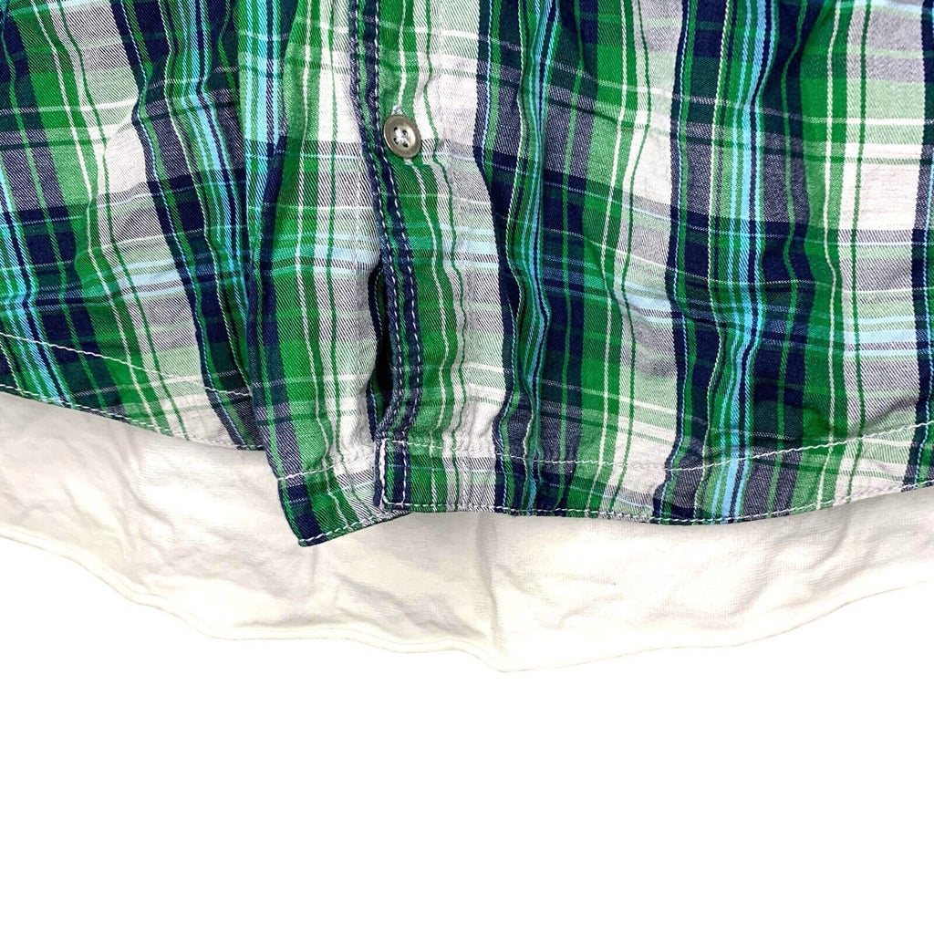 Vintage 90s/Y2K Dickies 2-Layer Green Check Long Sleeve Shirt | Size M Casual Shirts & Tops by TheVoyageBird