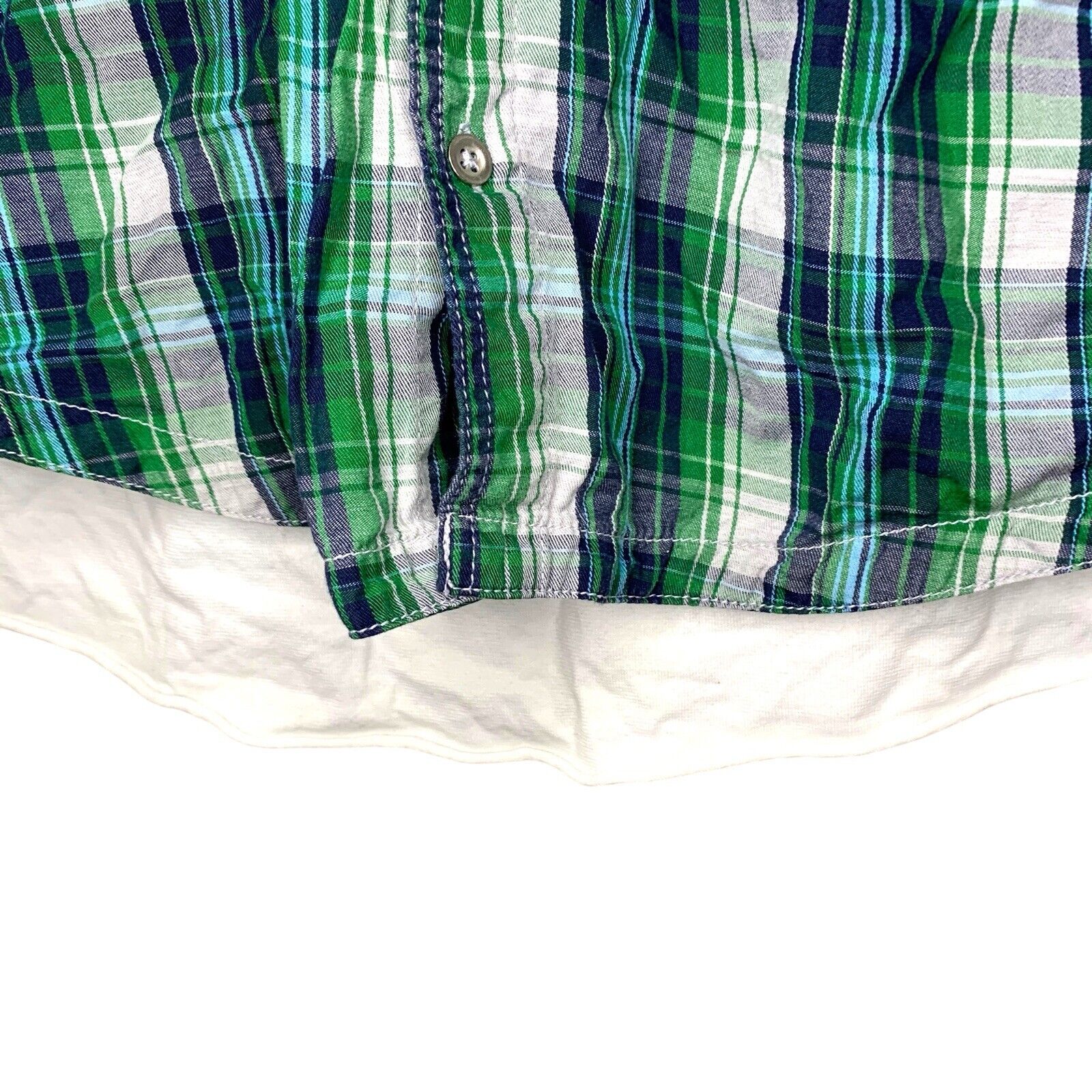 Vintage 90s/Y2K Dickies 2-Layer Green Check Long Sleeve Shirt | Size M Casual Shirts & Tops by TheVoyageBird