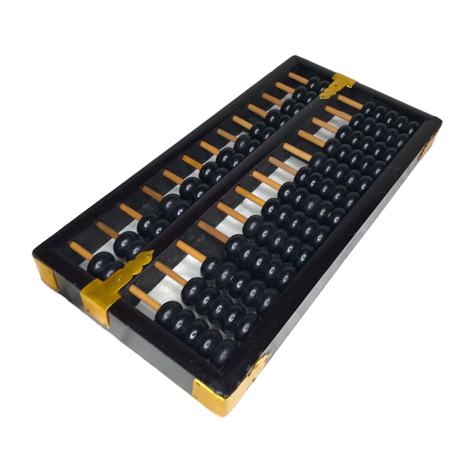 Vintage Abacus Chinese Lotus Flower Brand Black Beads - 13 Rows 91 Beads Other Chinese by TheVoyageBird