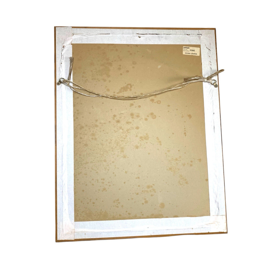 Vintage Aspell Saggers Calories Mirror Dairy Meat Fruit Fish Veg 60cm x 48cm 1970s by TheVoyageBird