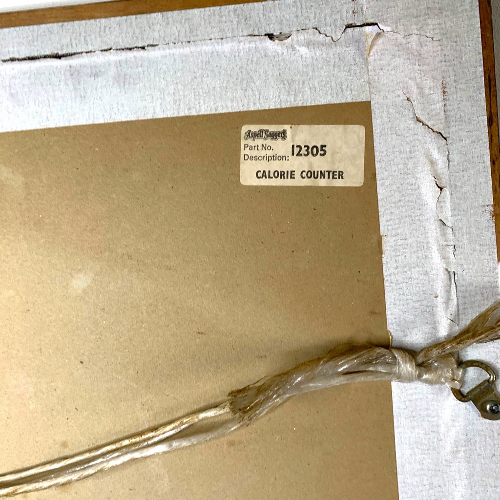 Vintage Aspell Saggers Calories Mirror Dairy Meat Fruit Fish Veg 60cm x 48cm 1970s by TheVoyageBird