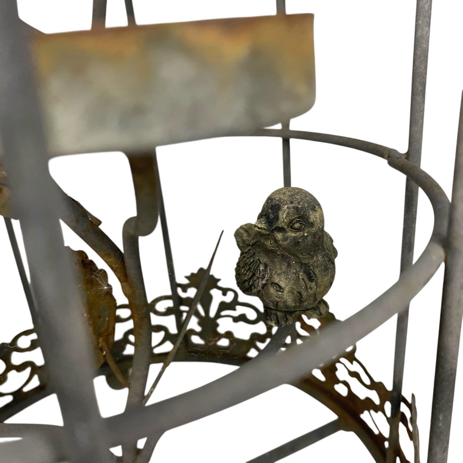 Vintage Birdcage Candle Holder – Rustic Metal Décor with 2 Birds – Aged Patina Candle & Tea Light Holders by TheVoyageBird