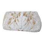 Vintage Brettle’s Silkestia White & Beige Micro Beaded Clutch Bag - Boxed Bags, Handbags & Cases by TheVoyageBird