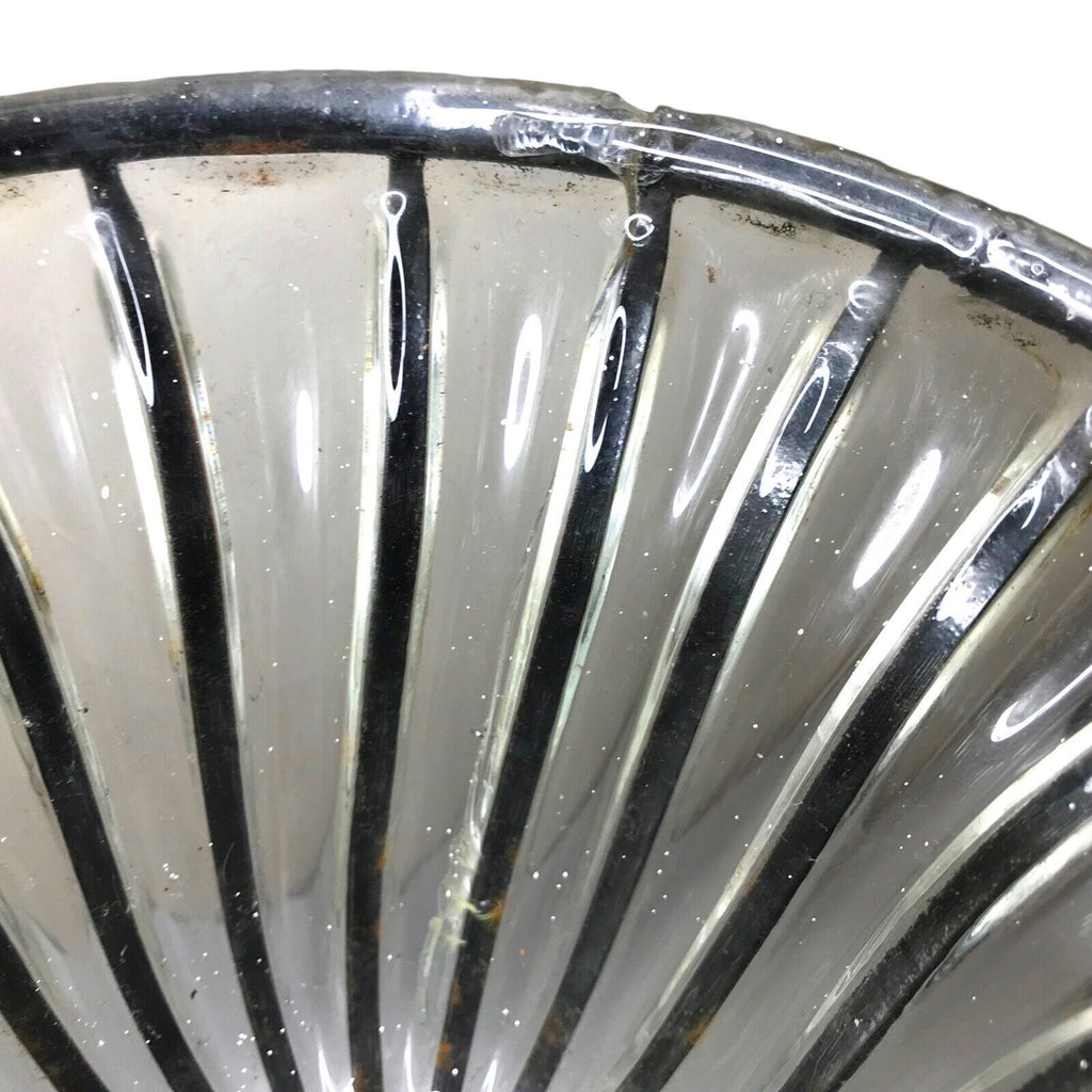 Vintage Caged Glass Cast Iron Pedestal Bowl Vase | Rustic Centerpiece Decor Adderley by TheVoyageBird