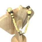 Vintage Carved Bovine Bone with Metal Spacer Beads Necklace Tribal Boho 1970s Vintage Reproduction Jewellery by TheVoyageBird