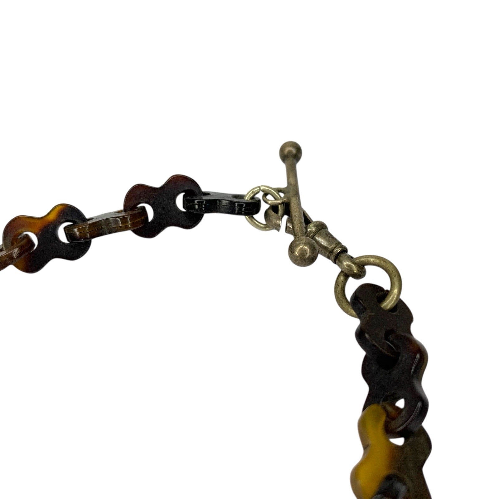 Vintage Carved Natural Buffalo Horn Chain Link Necklace Bracelet African by TheVoyageBird