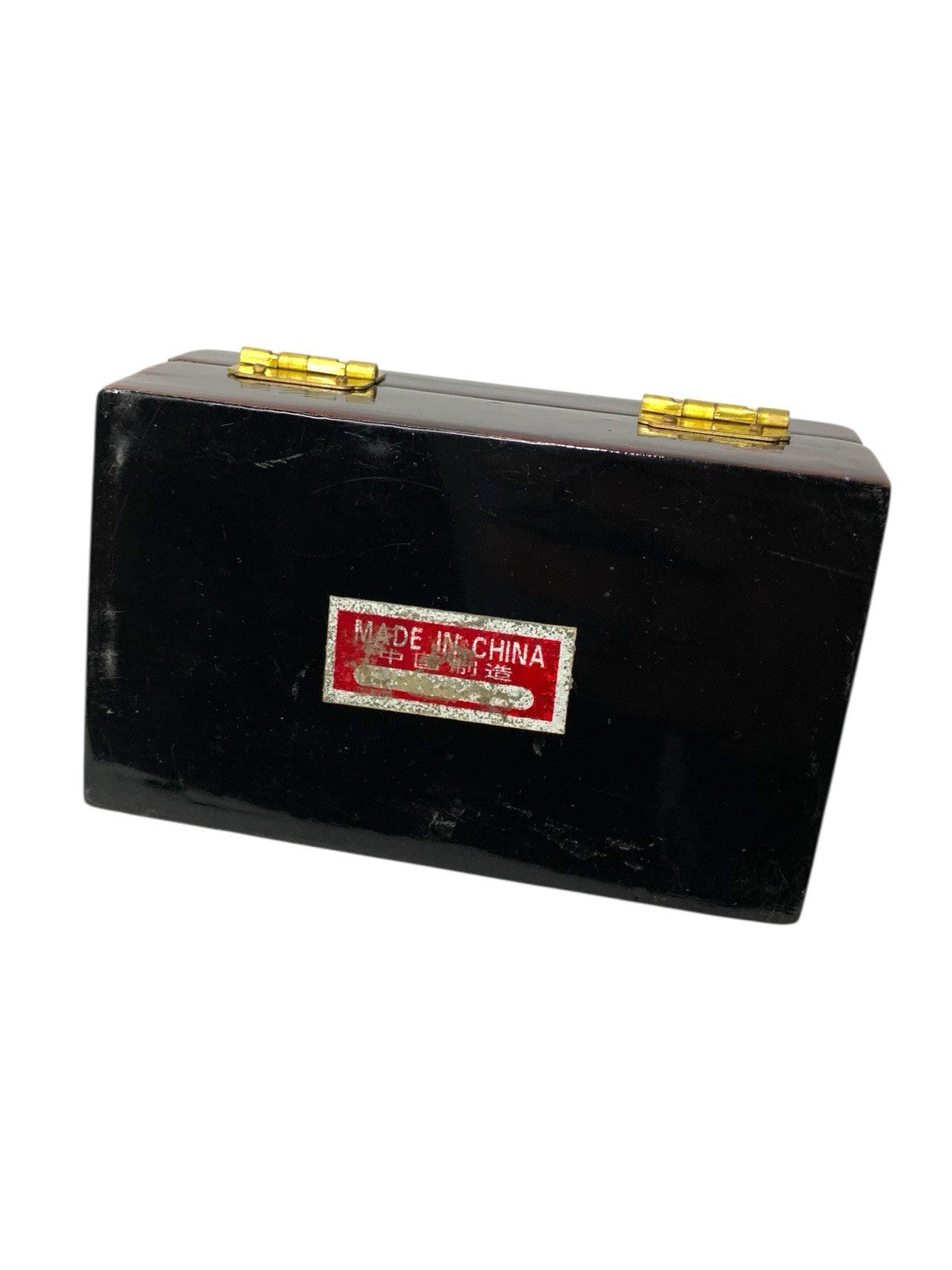 Vintage Chinese Cork Diorama Trinket Box – Handcrafted Wood Jewellery Case 9cm Boxes by TheVoyageBird