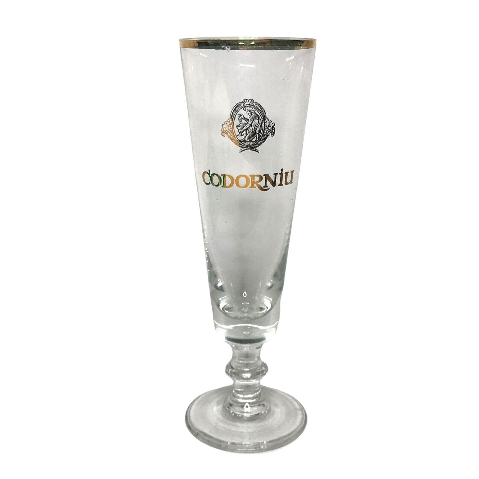 Vintage Codorniu Toasting Flute Pedestal Champagne Glass by TheVoyageBird