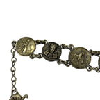 Vintage Egyptian Revival Panel Bracelet Silver Tone Pharaoh Sphinx Design Jewellery by TheVoyageBird