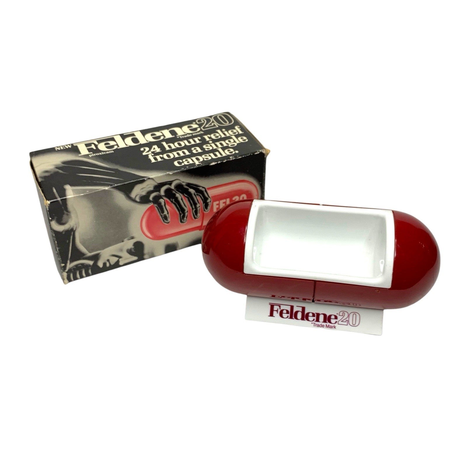 Vintage Feldene Piroxicam 20 Big Pharma Rep Display Promo Storage Boxed - Rare Other Advertising Collectables by TheVoyageBird