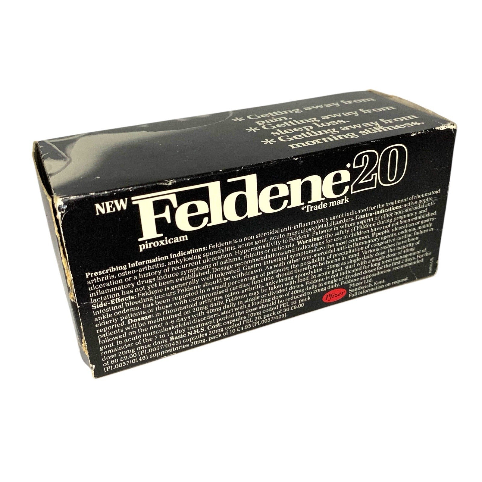 Vintage Feldene Piroxicam 20 Big Pharma Rep Display Promo Storage Boxed - Rare Other Advertising Collectables by TheVoyageBird