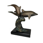Vintage Gatco Bronze Dolphin Sculpture – Marine Beach Figurine 8" Patina – Rare Bossons by TheVoyageBird