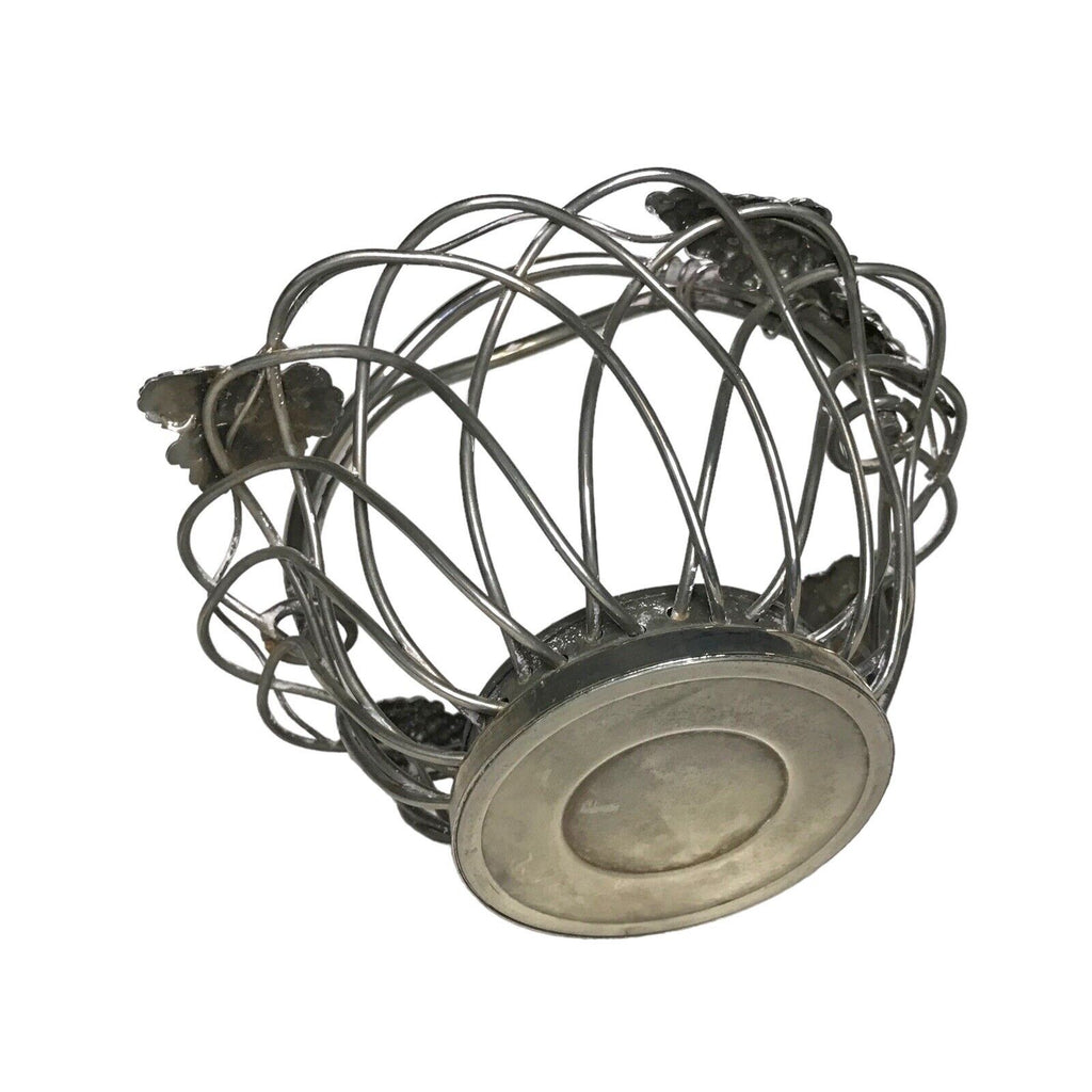 Vintage Godinger Silver Plated Large Wire Grape Leaf & Vine Basket Silver (Plate) by TheVoyageBird